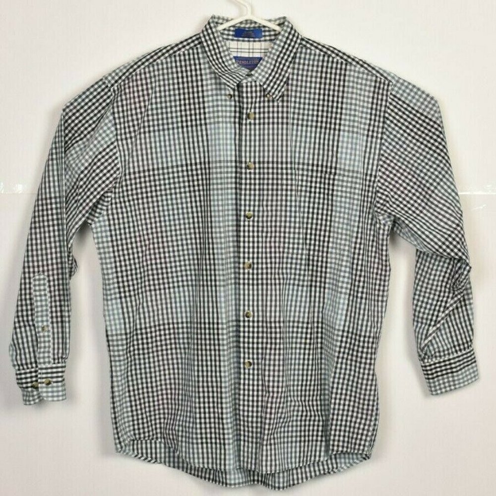 Pendleton Men's Large L Windowpane Plaid Shirt